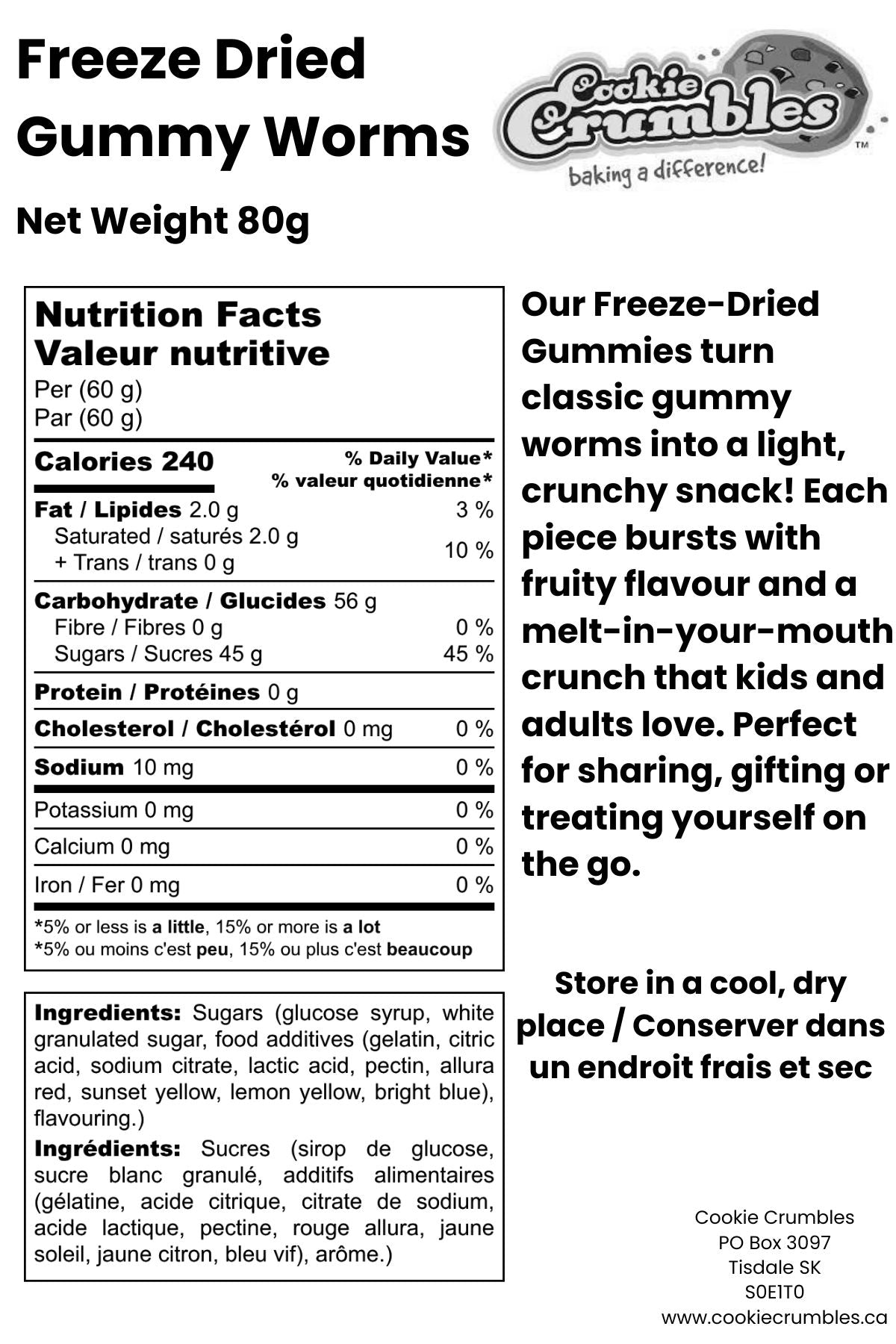 Freeze Dried Gummy Worms
