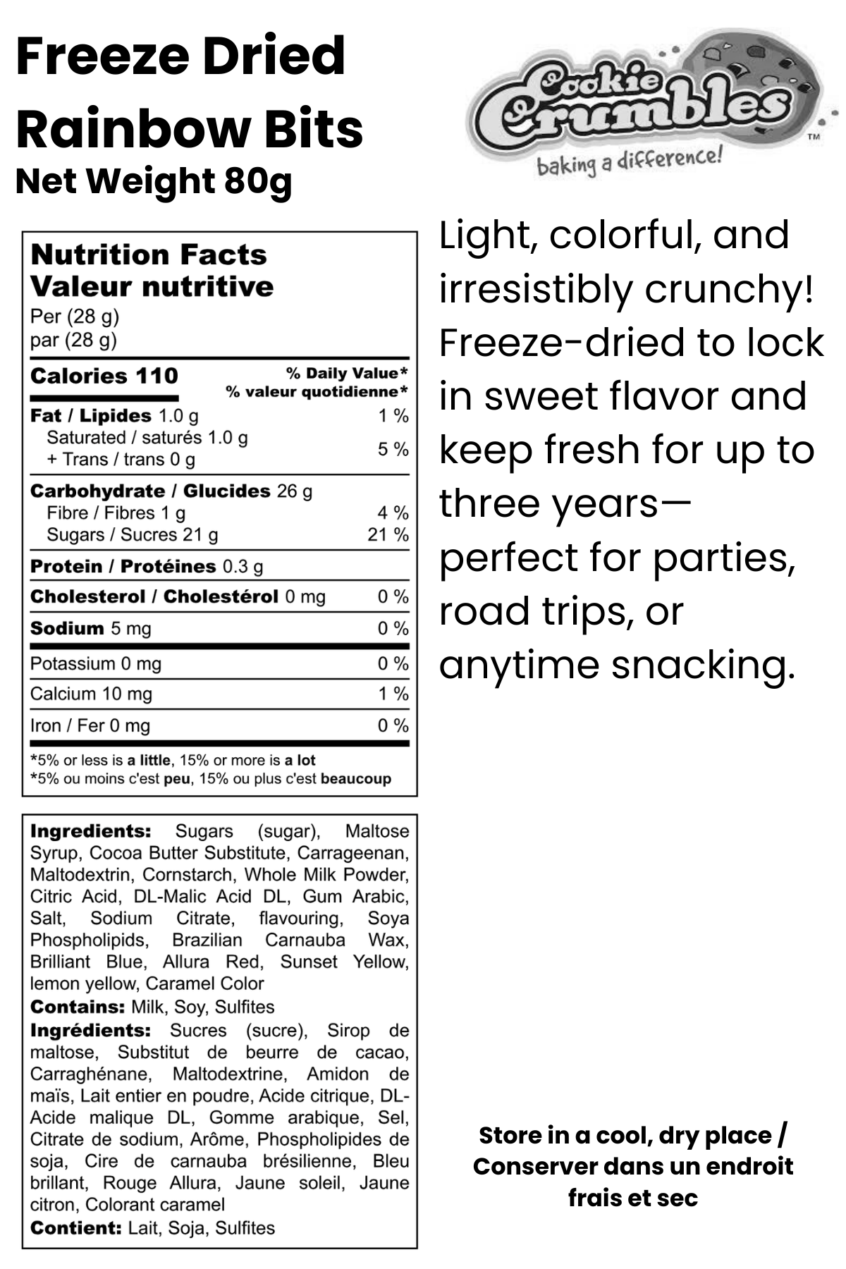 Freeze Dried Rainbow Candy