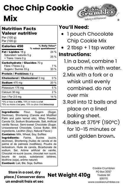 Choc Chip Dry Mix