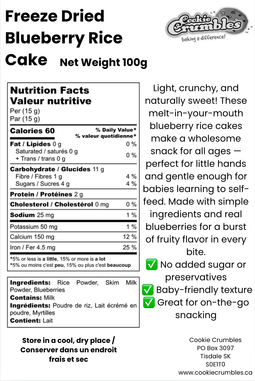 Freeze Dried Rice Cakes