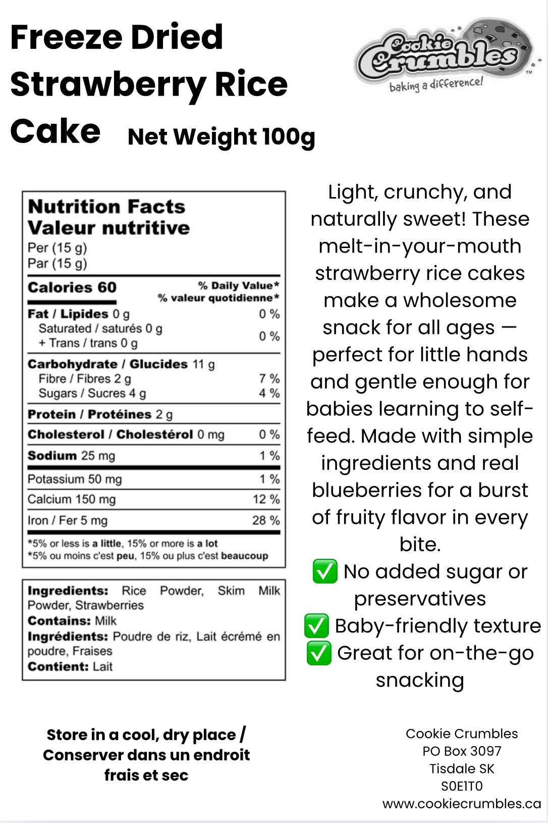 Freeze Dried Rice Cakes