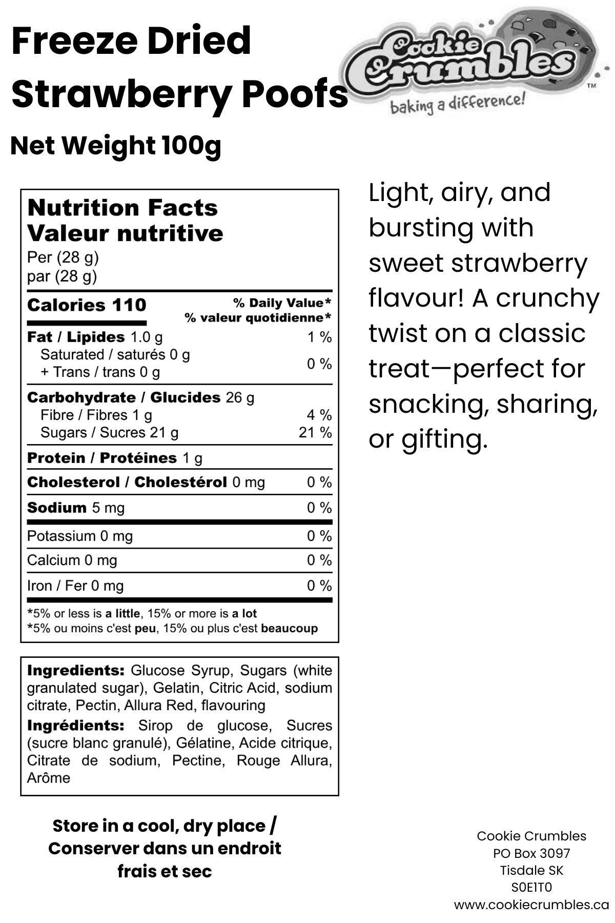 Freeze Dried Strawberry Poofs