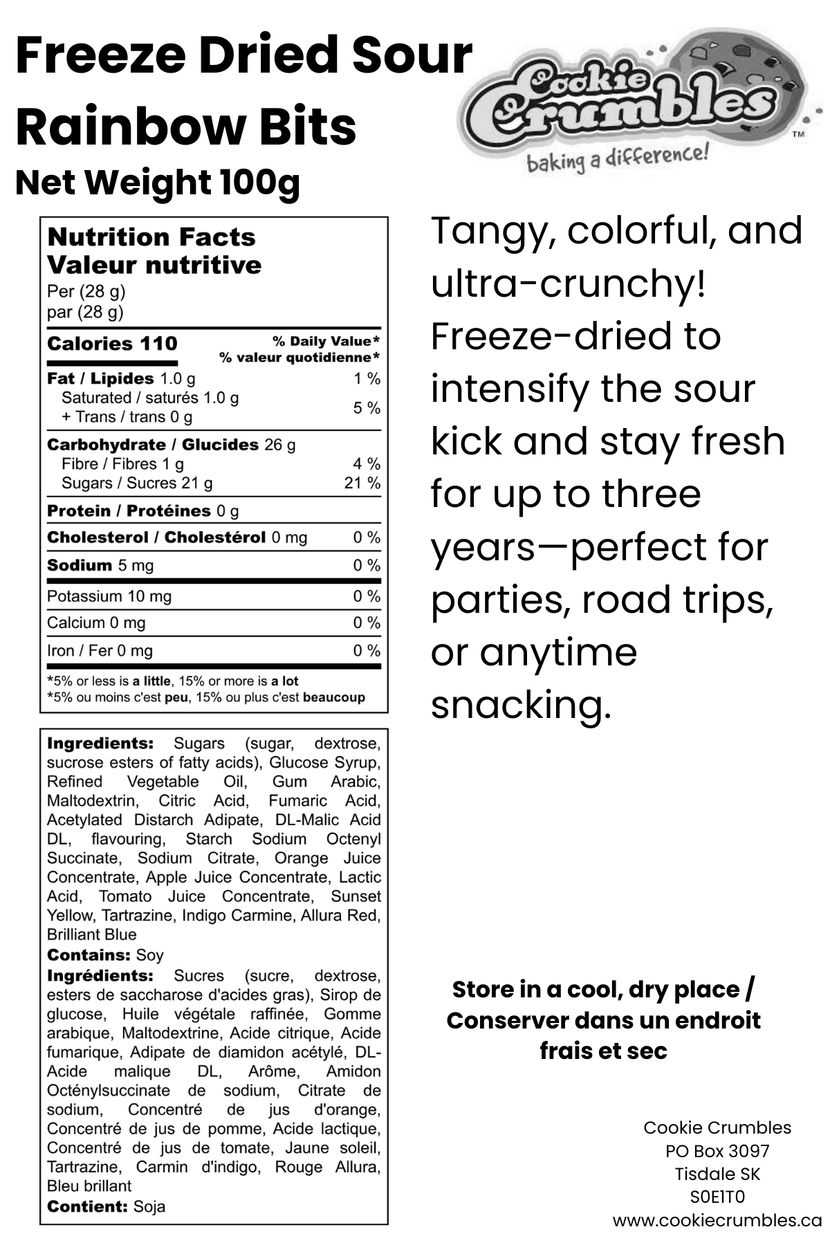 Freeze Dried Sour Rainbow Candy