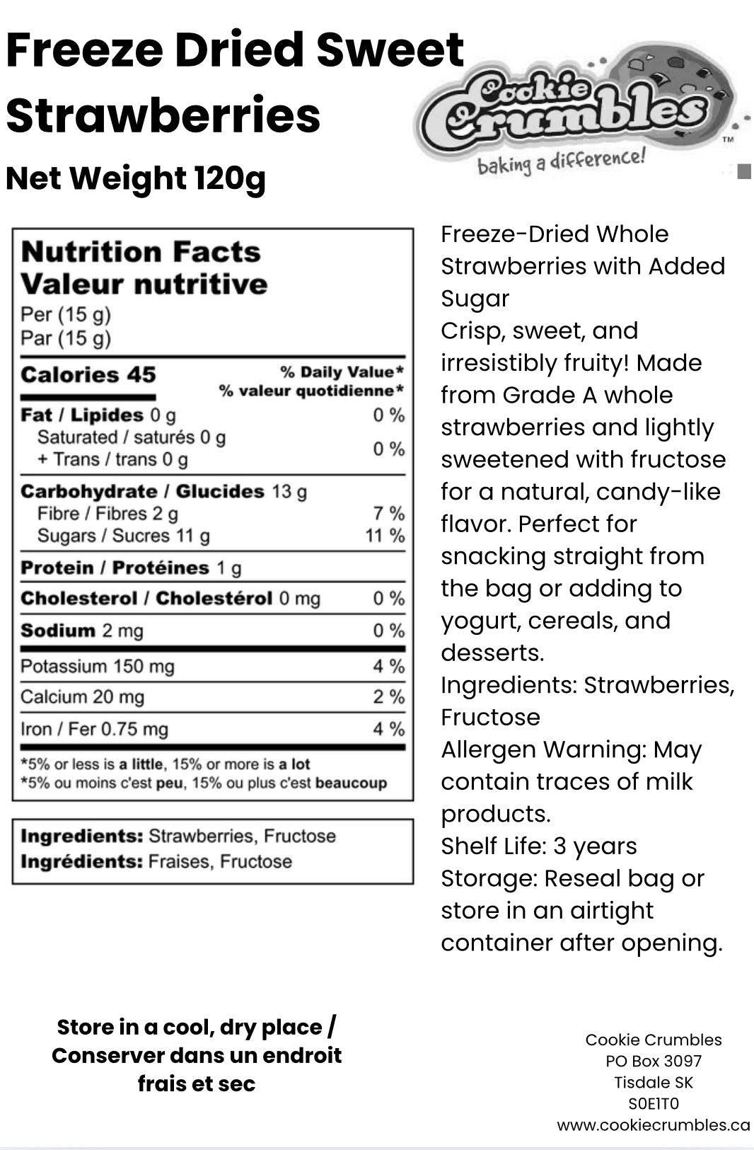 Freeze Dried Sweet Strawberries