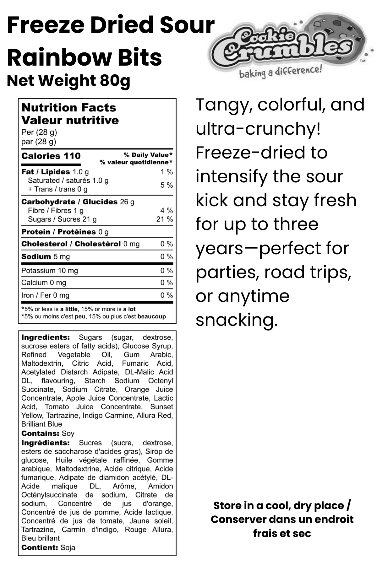 Freeze Dried Sour Rainbow Candy