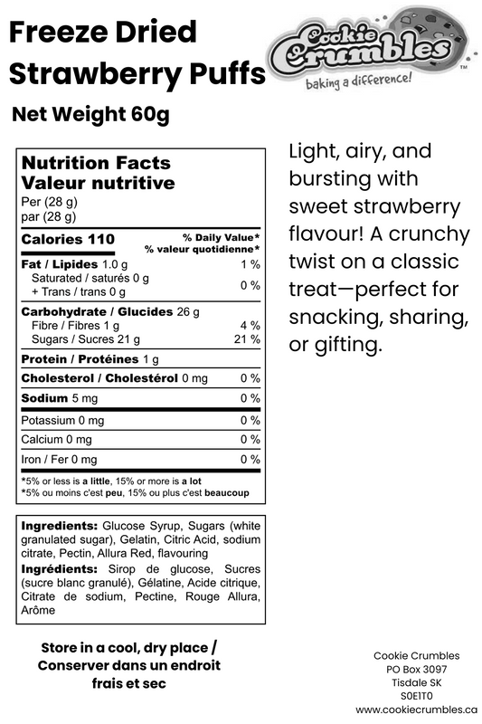 Freeze Dried Strawberry Poofs